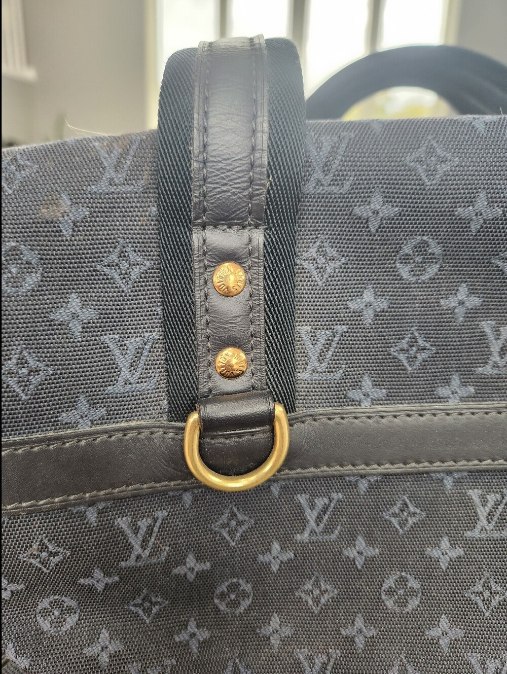 Louis Vuitton Navy Blue Monogram Lin Josephine Bag - Picture 7 of 13
